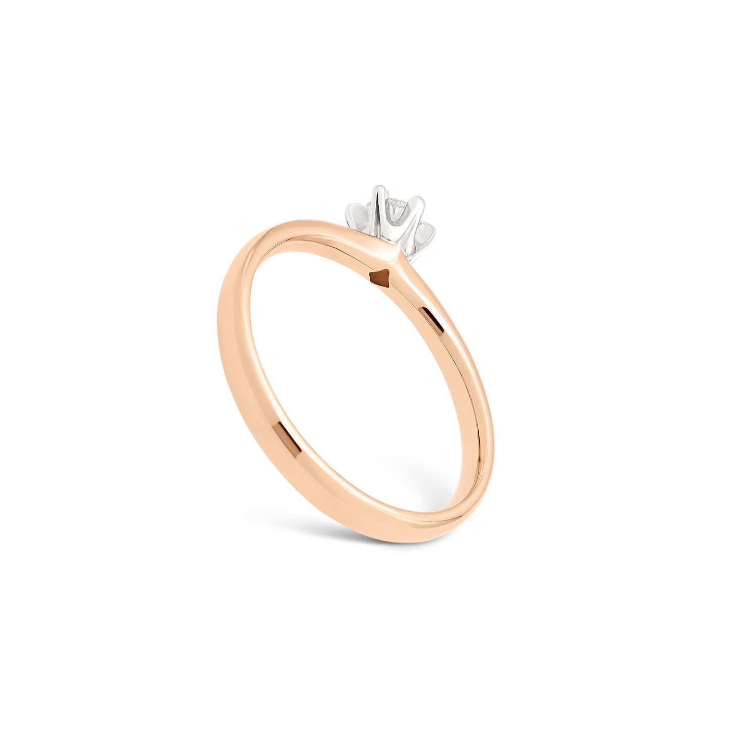 Anello Solitario 6 Punte con diamante