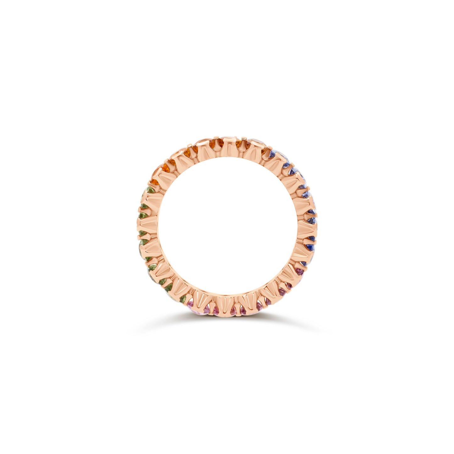 Anello Eternity con zaffiri multicolor
