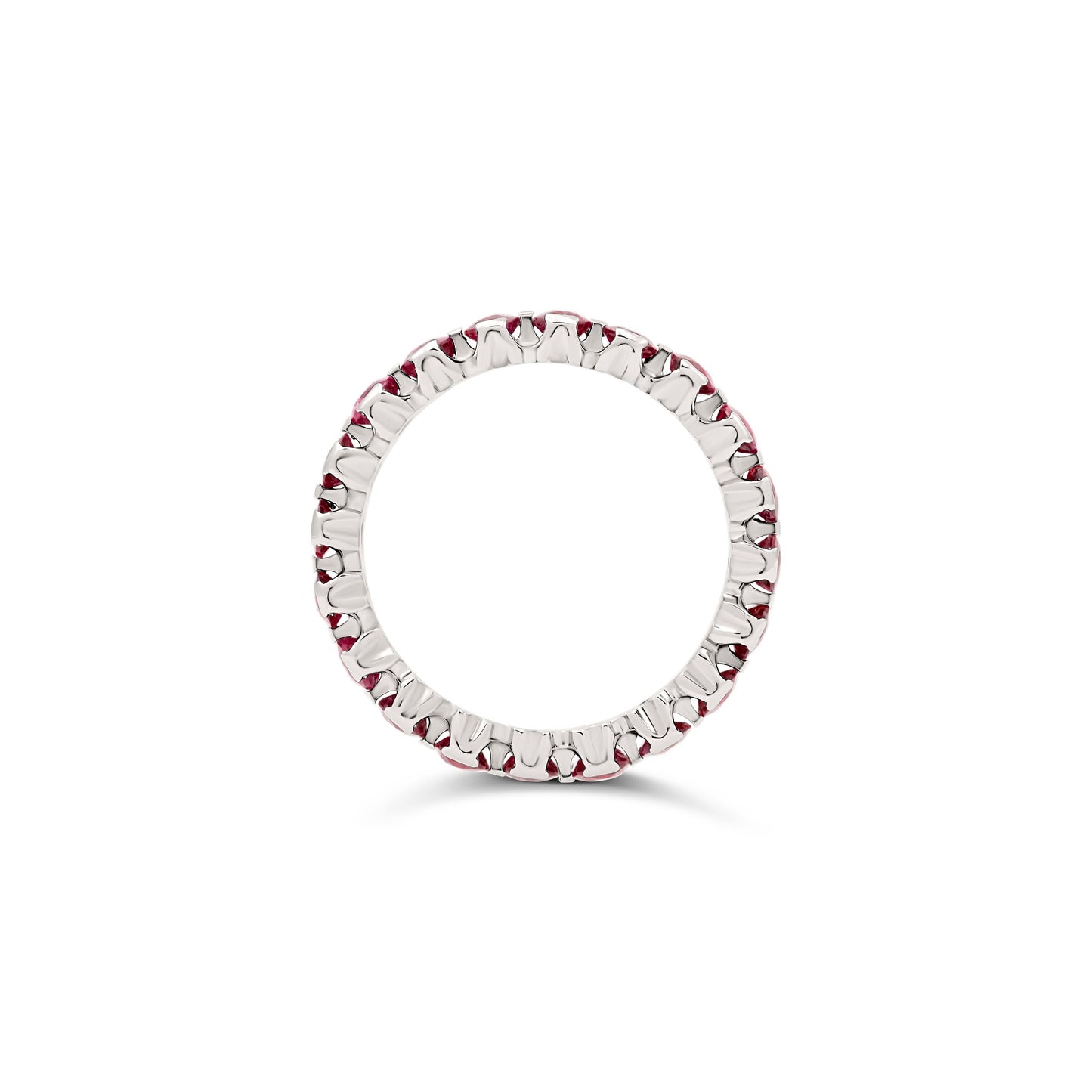 Anello Eternity con rubini