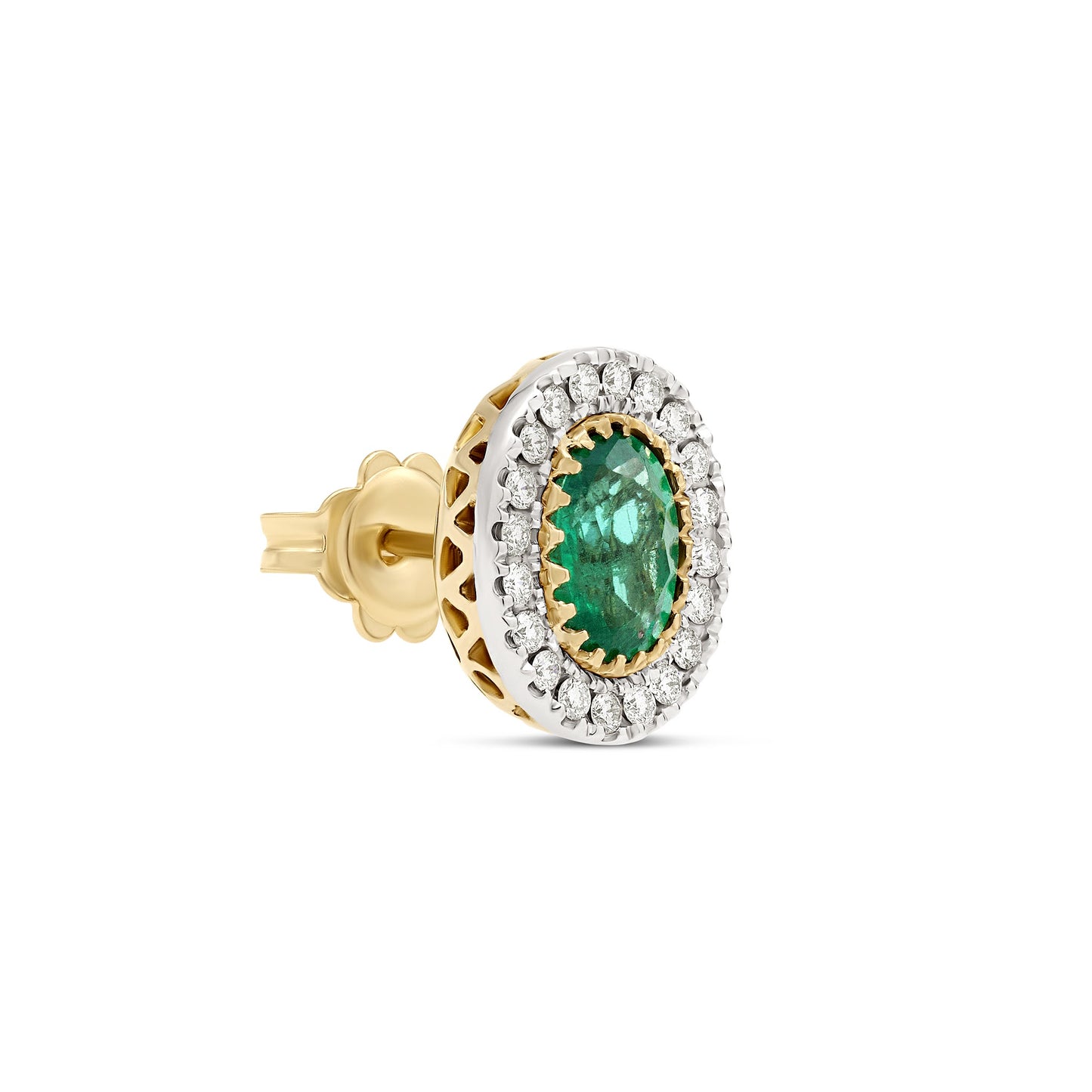 Orecchini BeLoma con smeraldi e diamanti