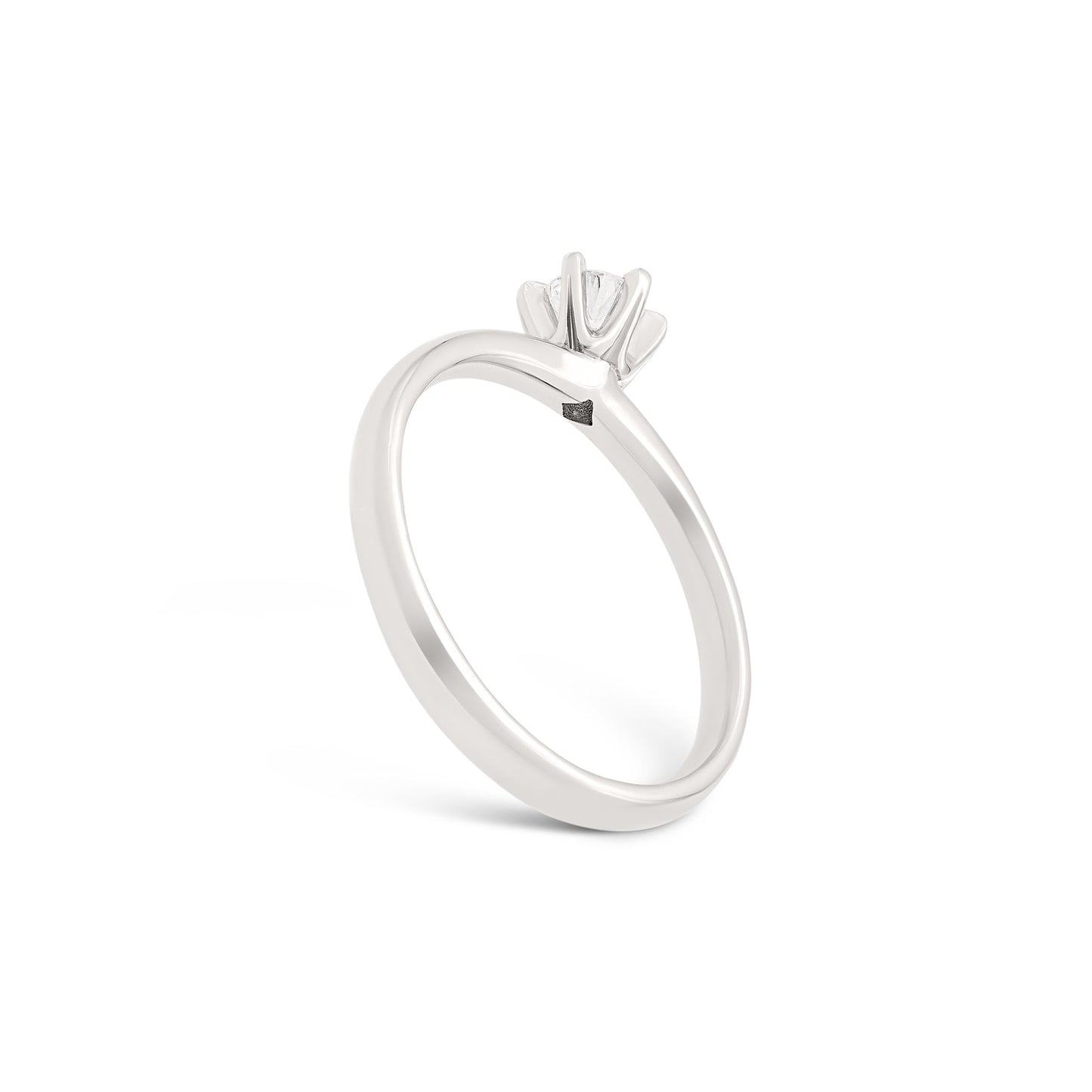 Anello Solitario 6 Punte con diamante