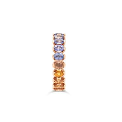 Anello Eternity con zaffiri multicolor