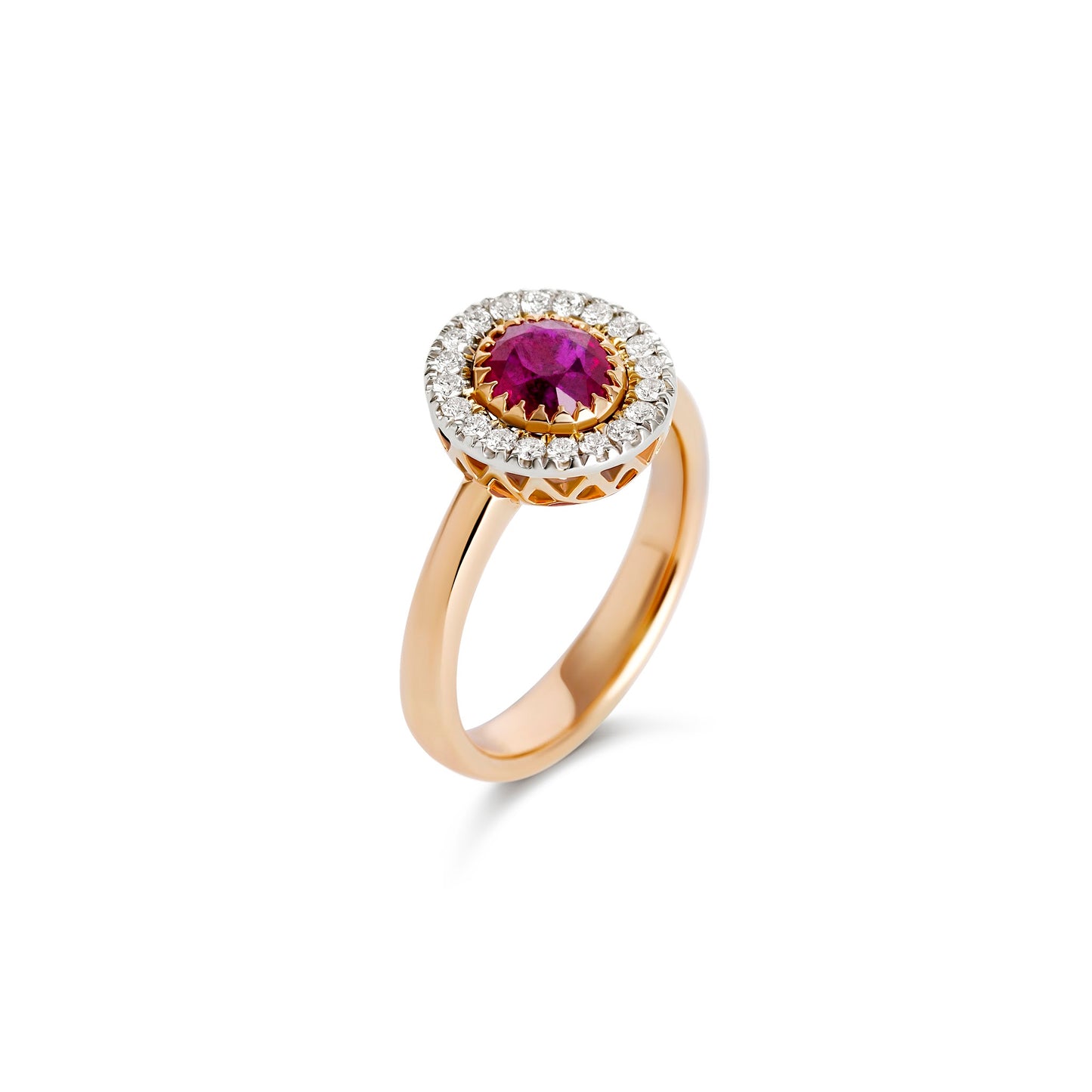 Anello BeLoma con rubino e diamanti