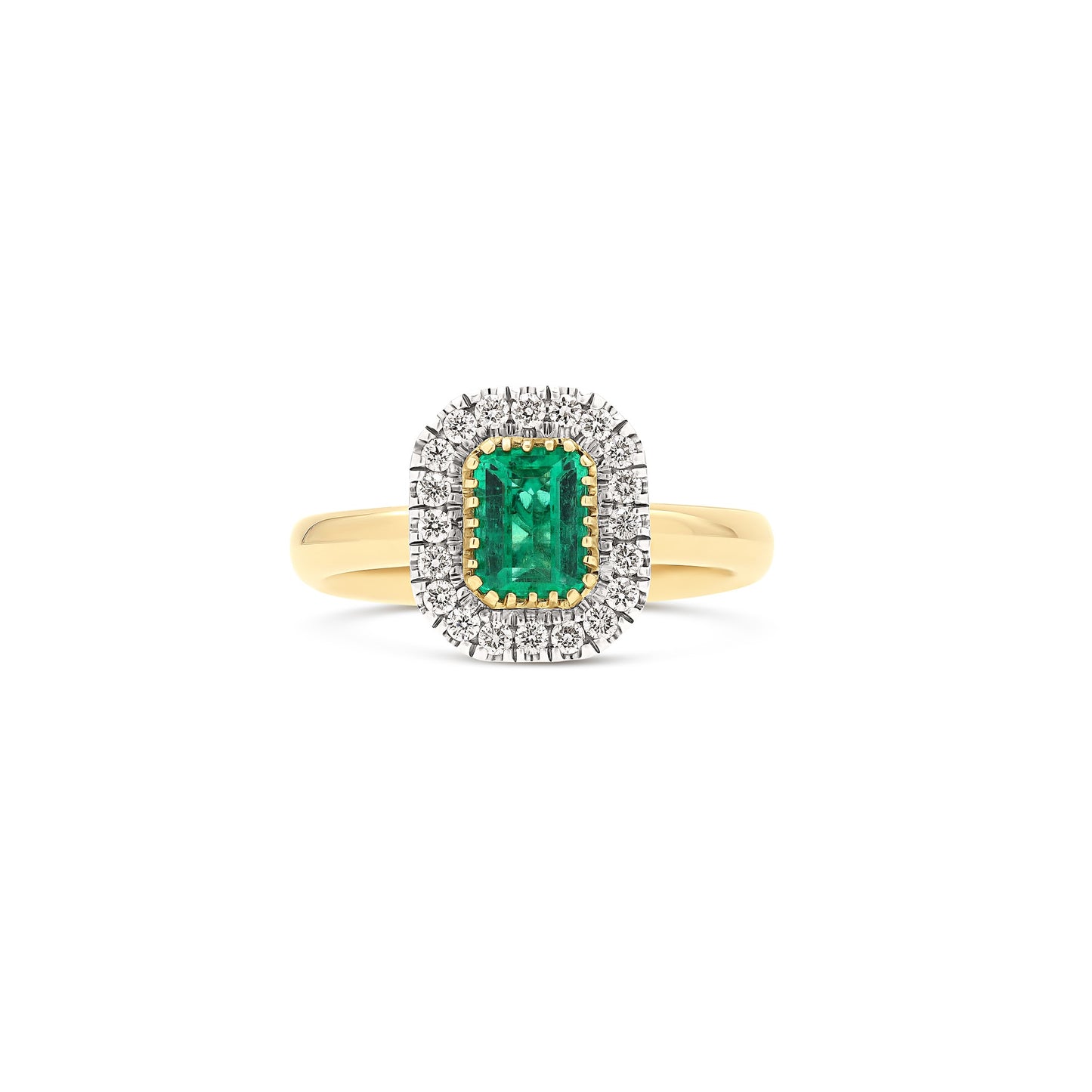 Anello BeLoma con smeraldo e diamanti