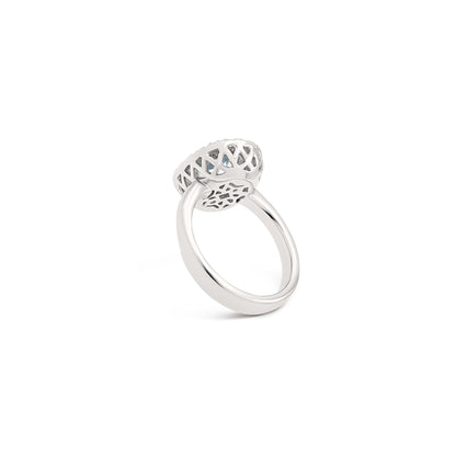 Anello BeLoma con acquamarina e diamanti