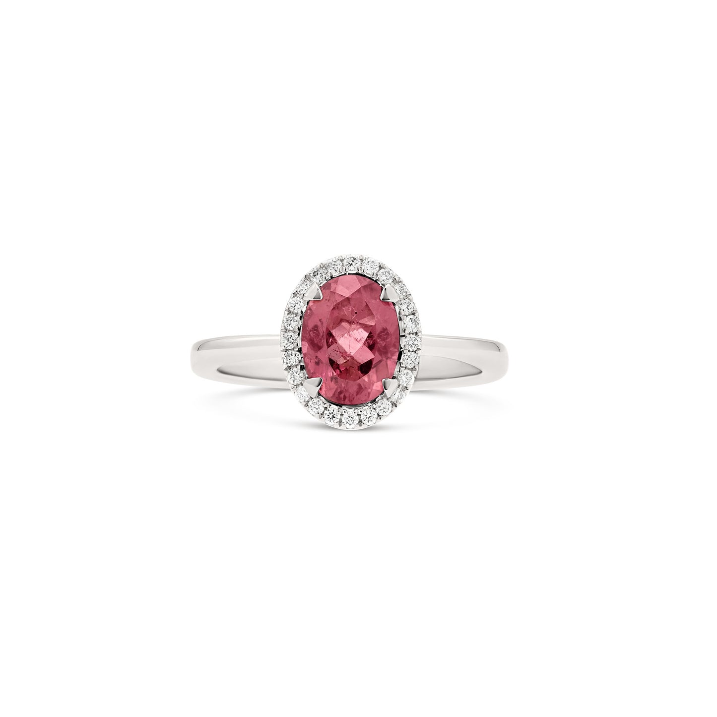 Anello BeLoma con tormalina rosa e diamanti