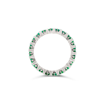 Anello Eternity con smeraldi