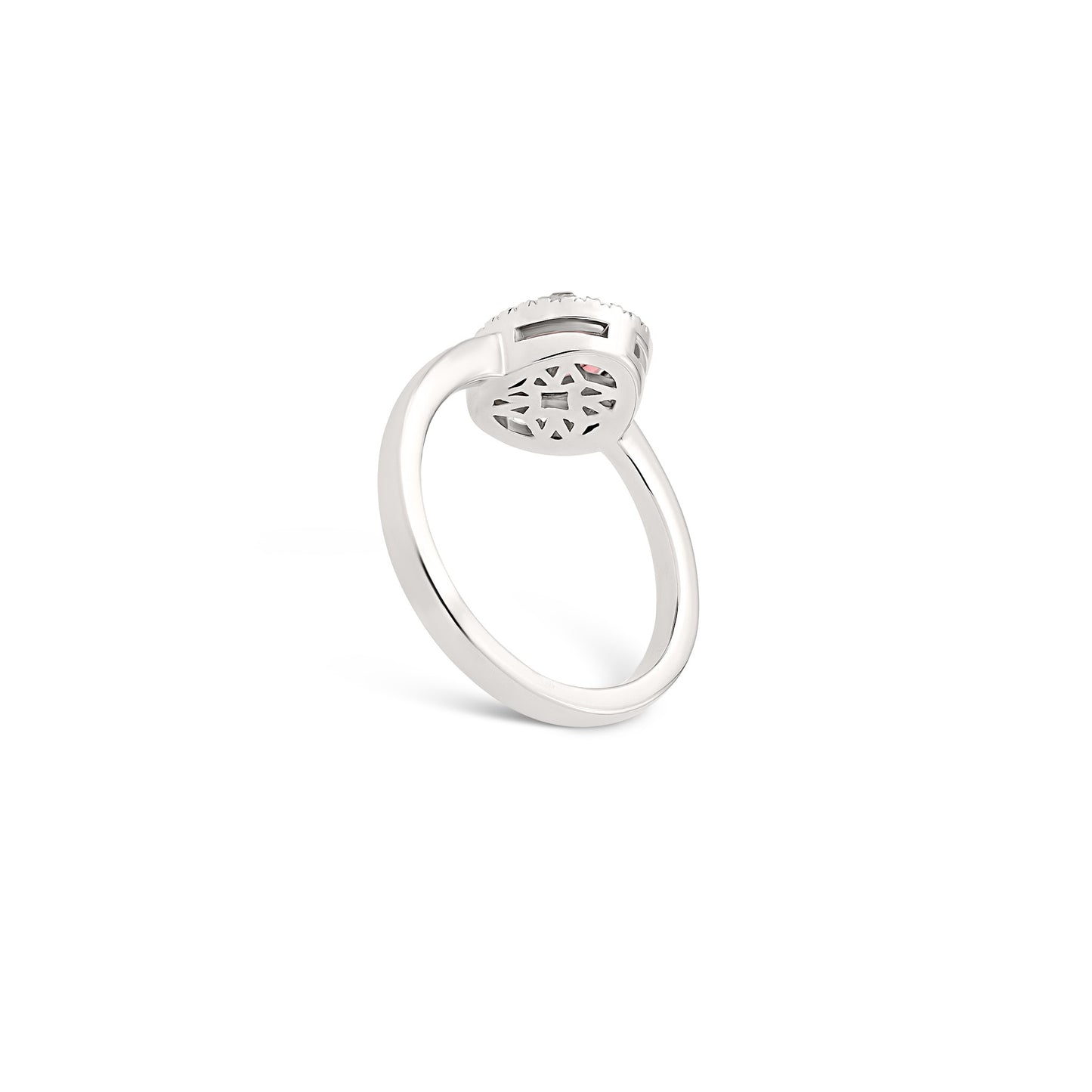 Anello BeLoma con tormalina rosa e diamanti