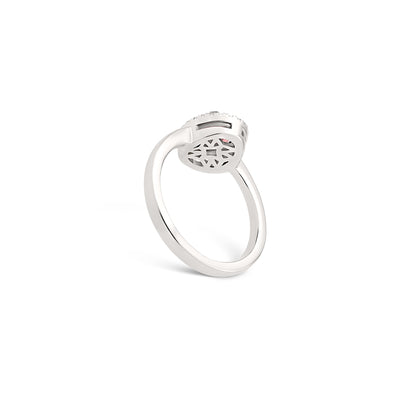 Anello BeLoma con tormalina rosa e diamanti