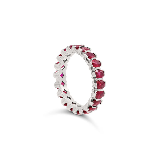 Anello Eternity con rubini