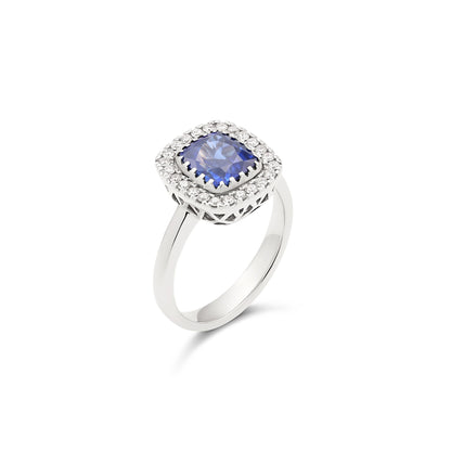 Anello BeLoma con zaffiro e diamanti