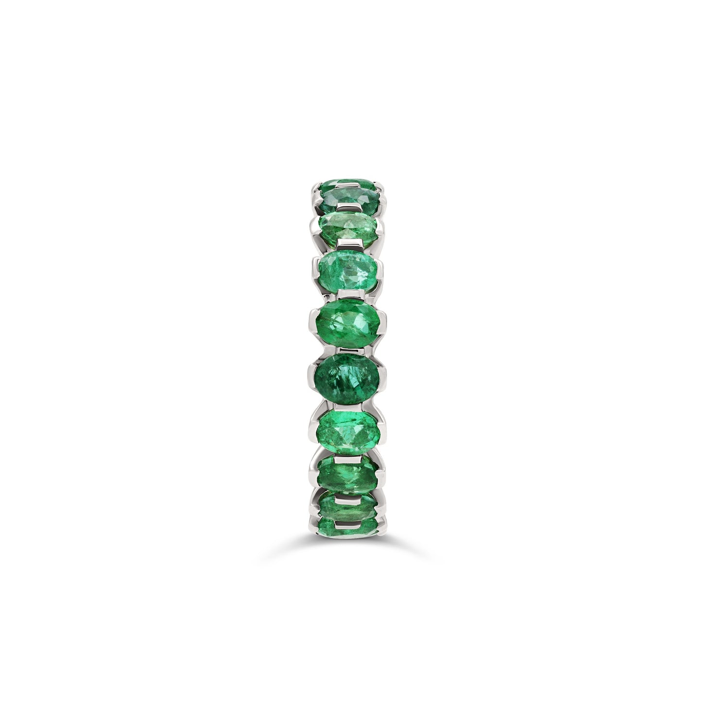 Anello Eternity con smeraldi