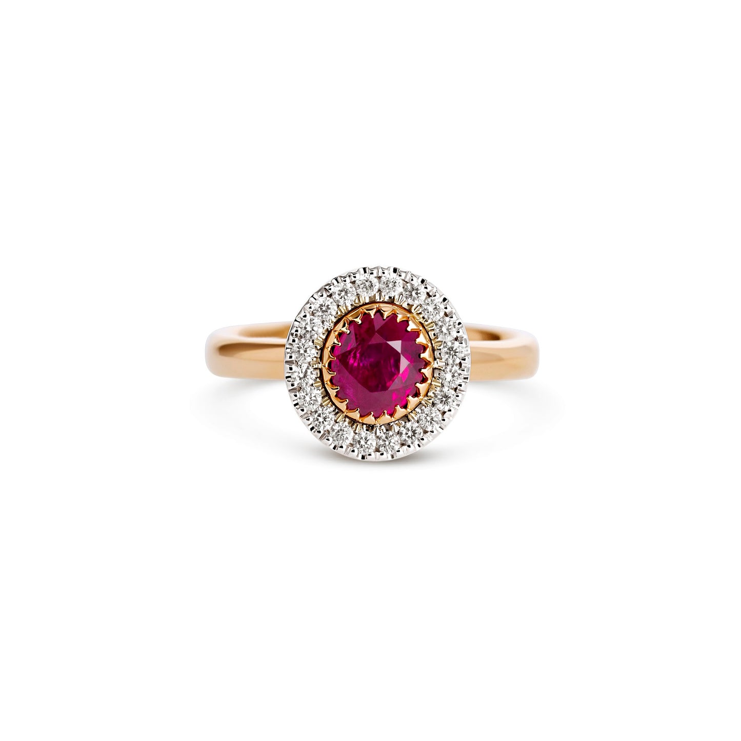 Anello BeLoma con rubino e diamanti