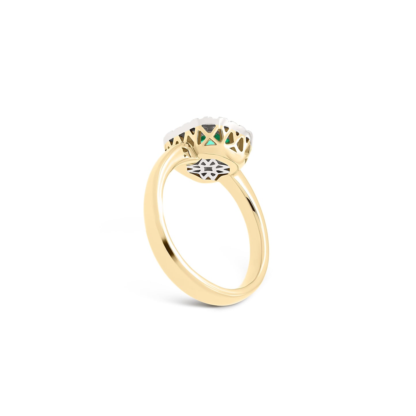 Anello BeLoma con smeraldo e diamanti