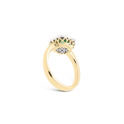 Anello BeLoma con smeraldo e diamanti
