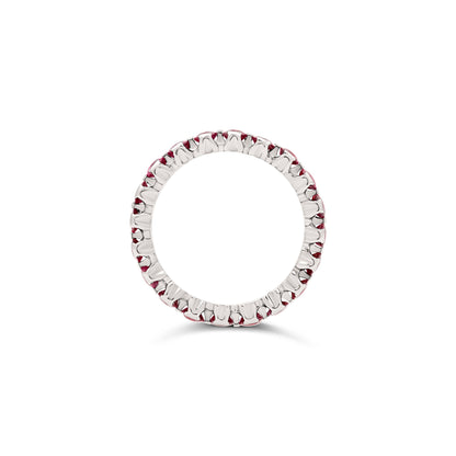 Anello Eternity con rubini